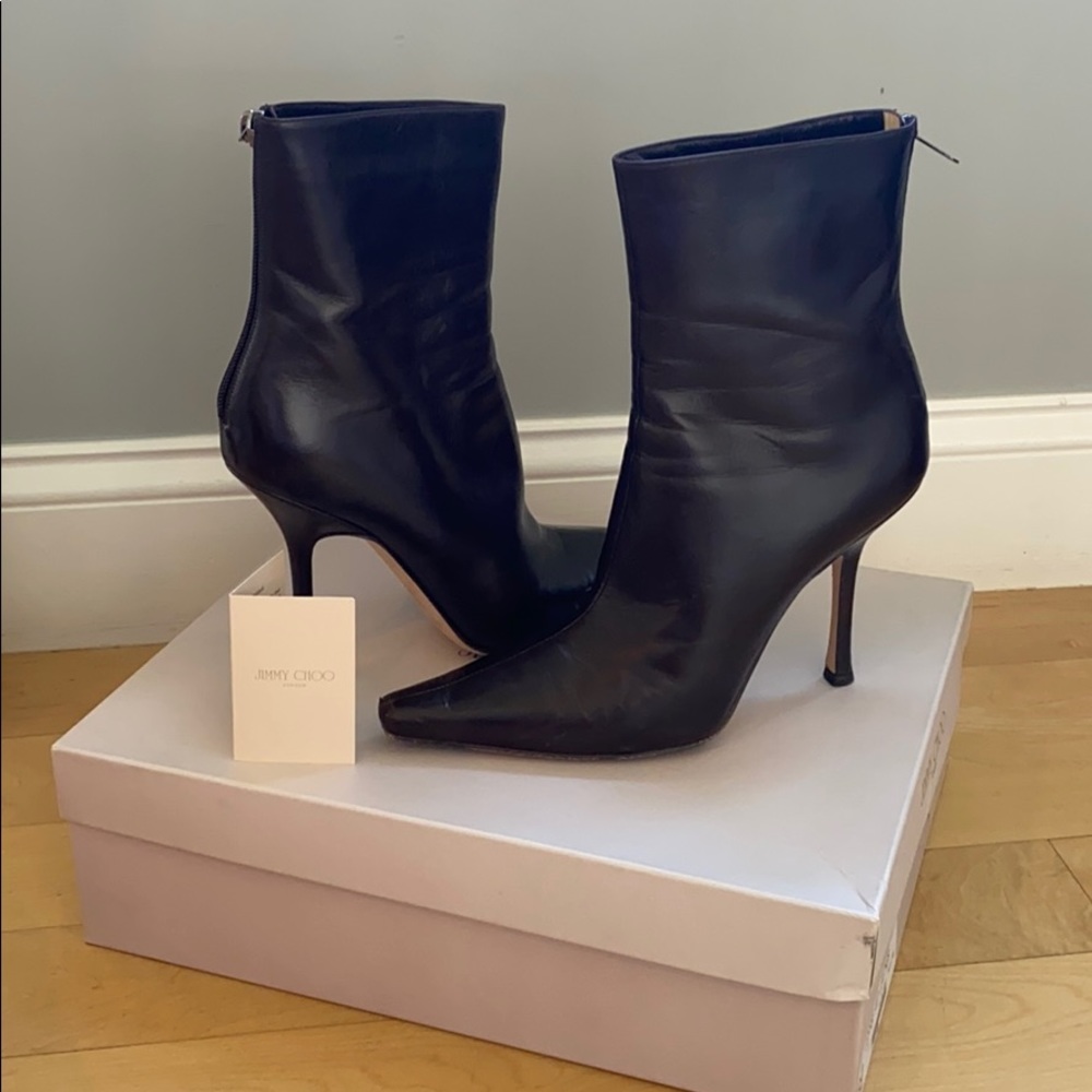 Jimmy Choo leather ankle spike heel boots
